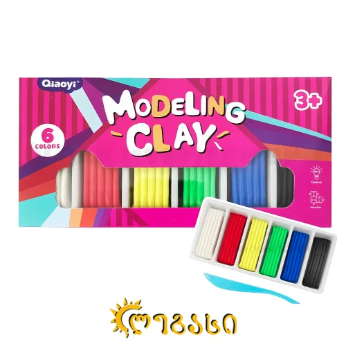 პლასტელინი 6 ფერი